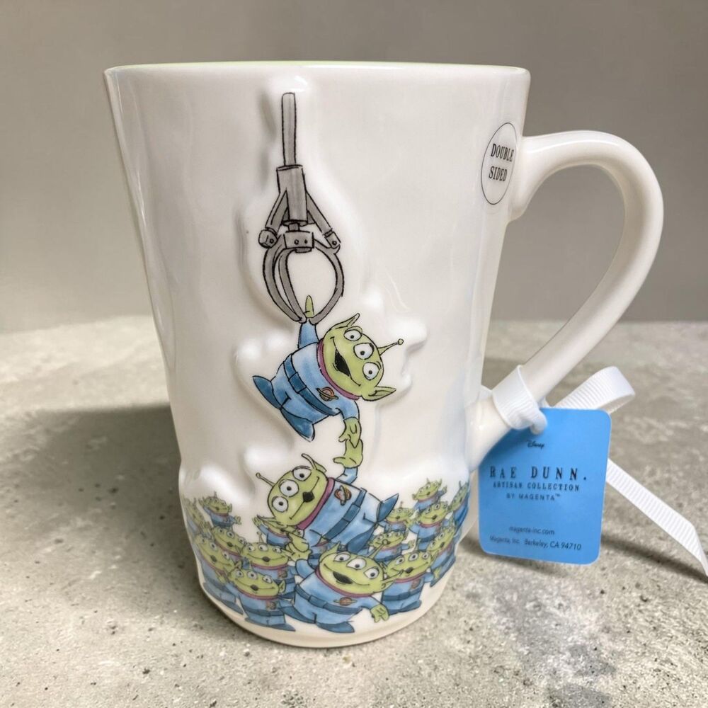 NWT Rae Dunn Disney Pixar "The Claw Is Our Master" Toy Story Alien Mug